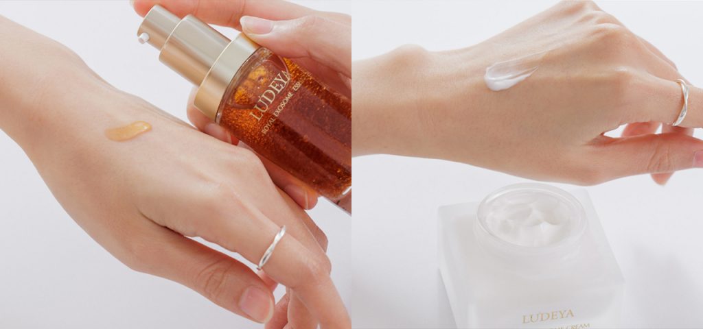 圖5 LUDEYA露緹雅 瑰泌新生系列透過「抗老雙引擎」的精準協奏，讓保養簡練而不失深度，兩步即可重塑肌底秩序。 圖片提供@cathy_potato