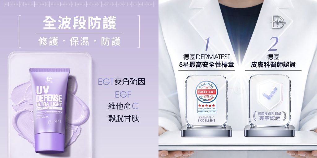 Dr.May 全新「紫潤白防曬」 國際雙認證背書，給予肌膚最高規格的安全承諾